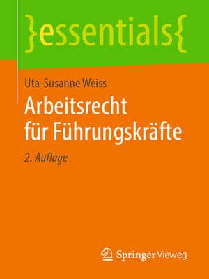 cover image of Arbeitsrecht für Führungskräfte